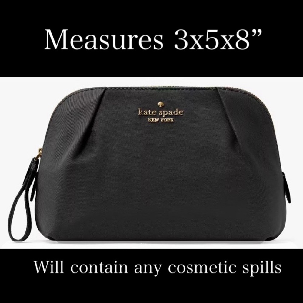 Kate Spade Cosmetic Bag Chelsea Black Nylon - Picture 5 of 5